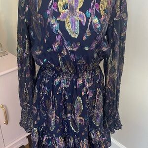 Lilly Pulitzer Shimmering Floral Long Sleeve Dress